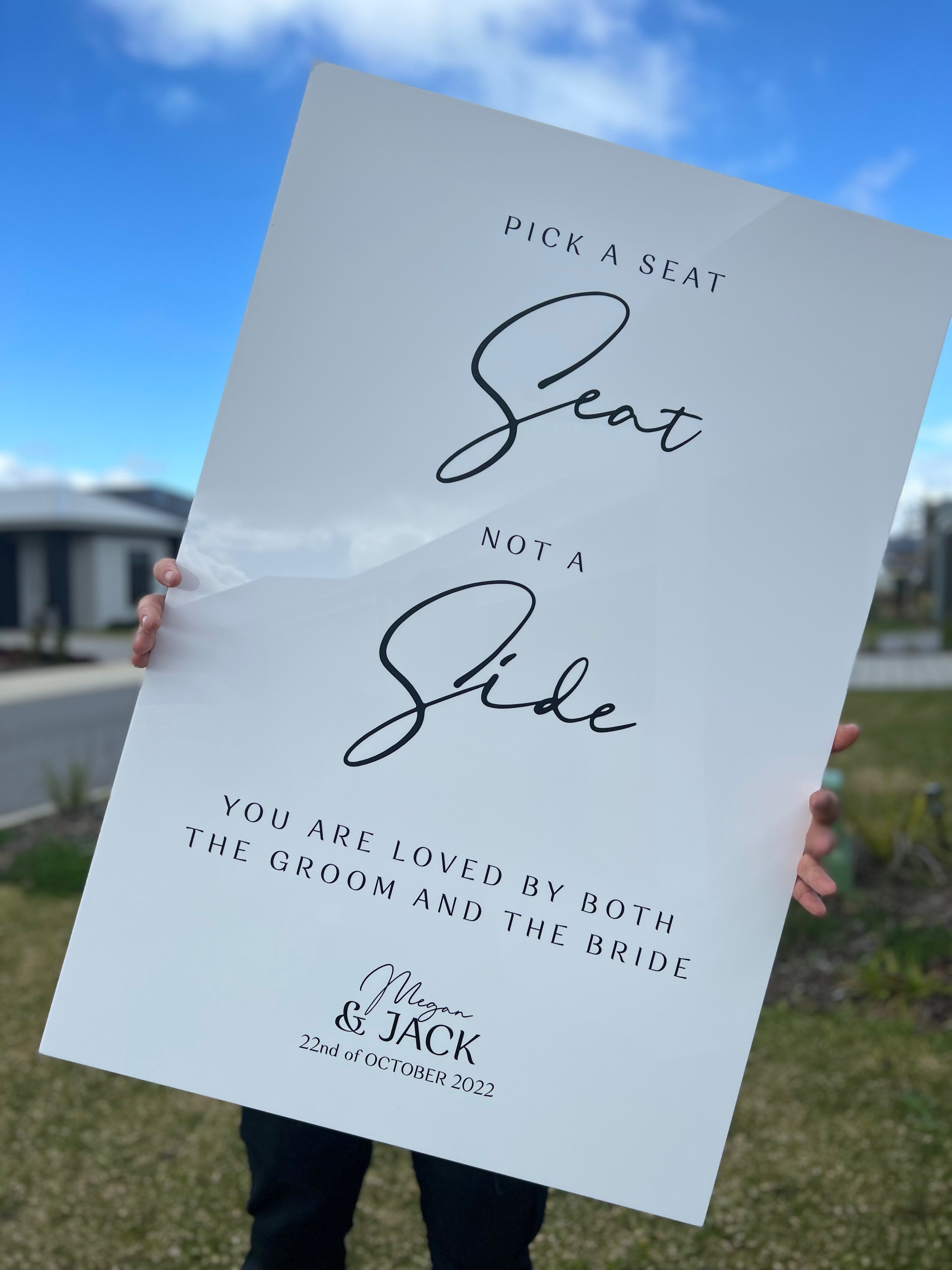 Pick a seat, Not a side