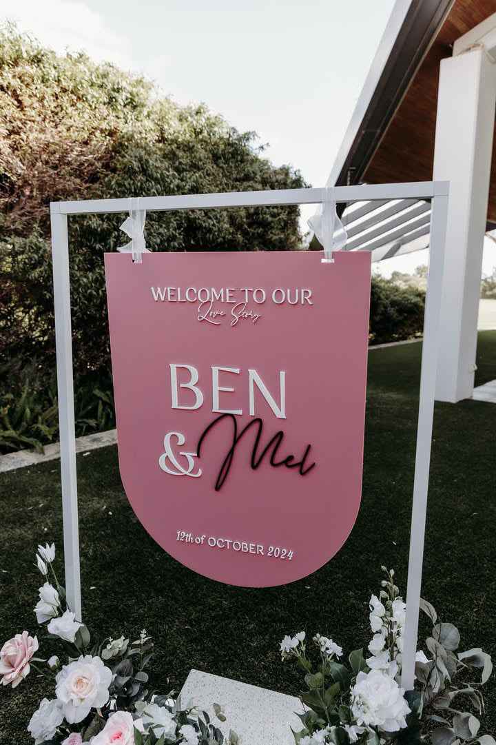 Arch Welcome Sign 3D Names