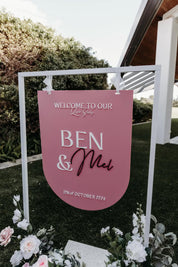 Arch Welcome Sign 3D Names