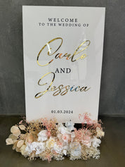 Rectangle Weclome sign 3D names