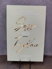 Rectangle Weclome sign 3D names