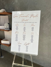 Rectangle Seating Chart with 3D headings