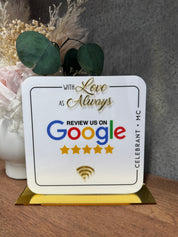 Business signage with NFC tapping