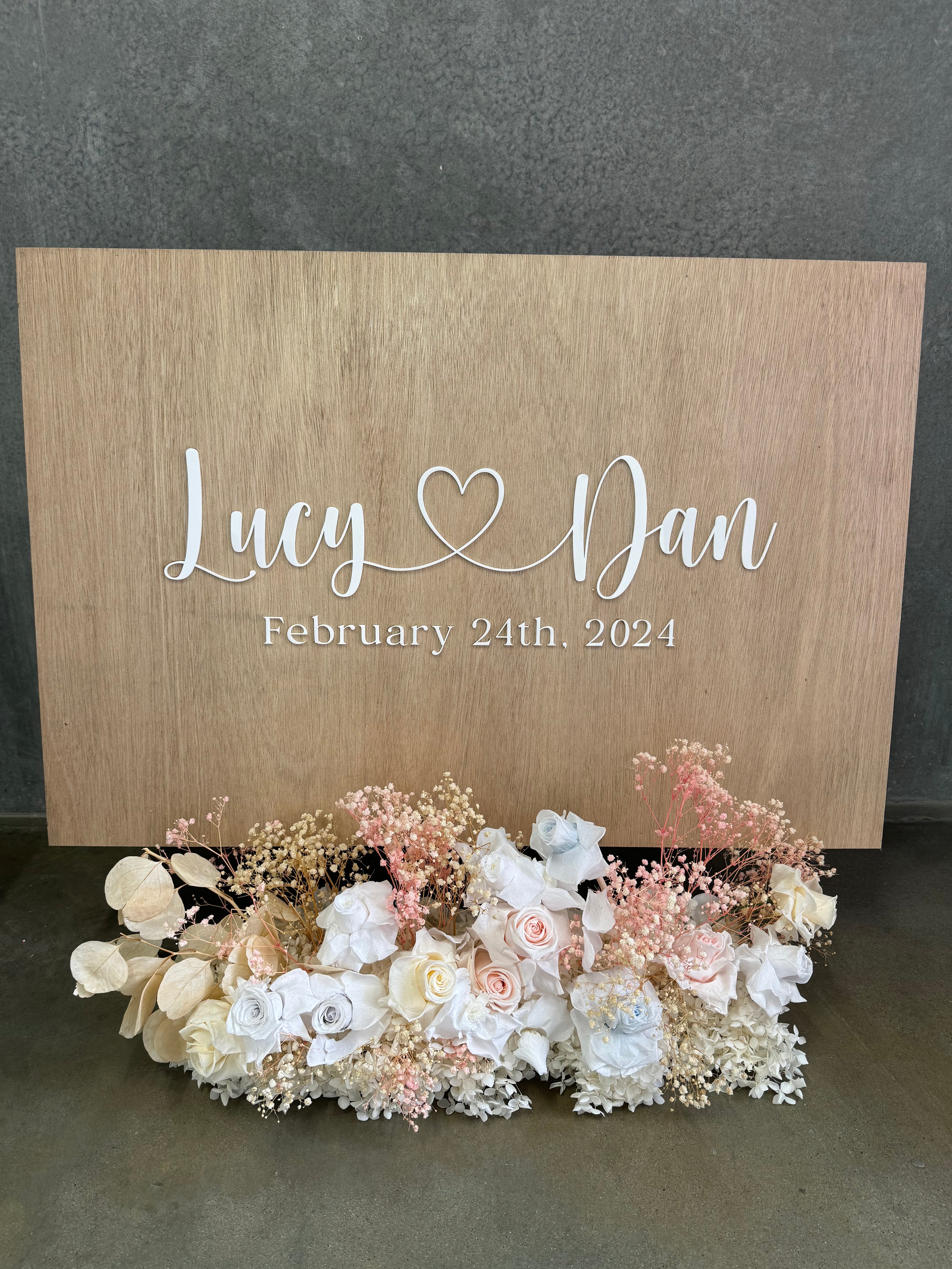 Wedding Date Name Sign