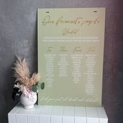 Rectangle Seating Chart with 3D headings