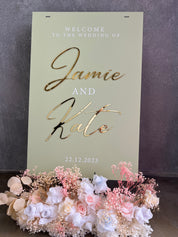 Rectangle Weclome sign 3D names