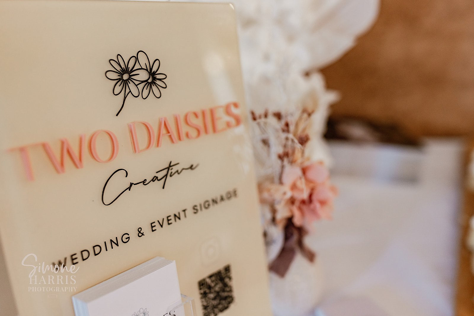 Business A-Frame sign with business card holder