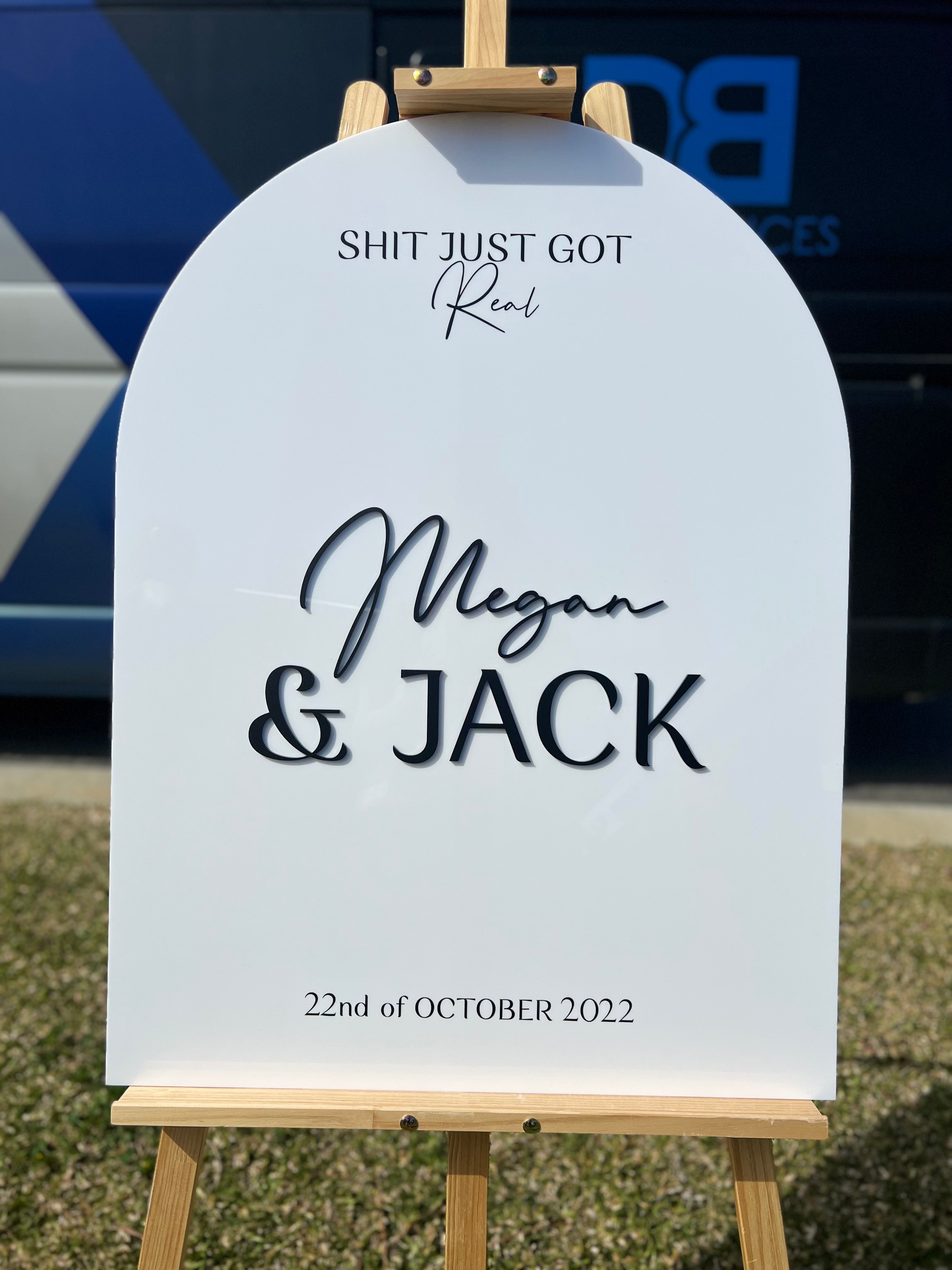 Arch Welcome Sign 3D Names