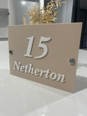 Acrylic house sign