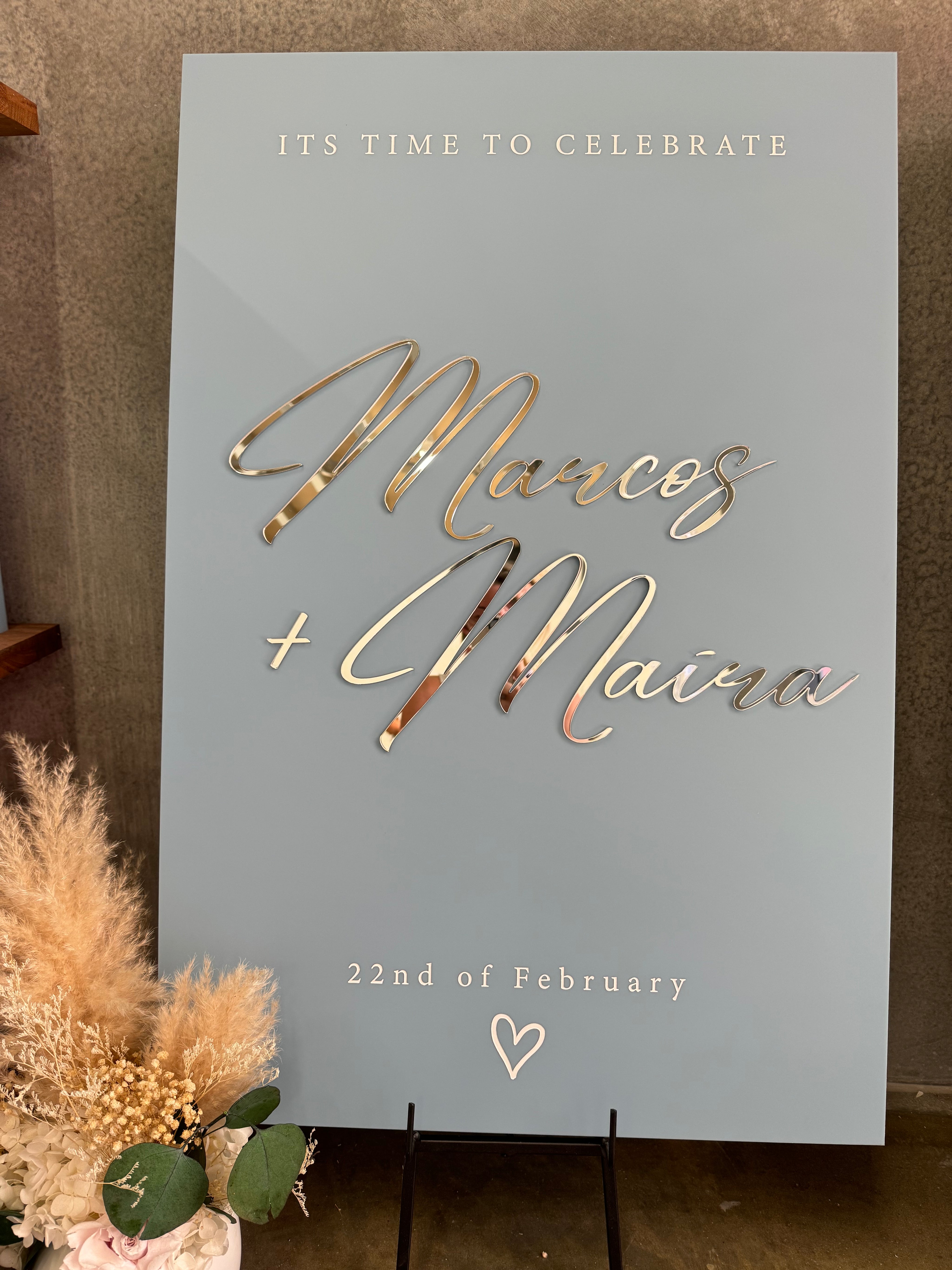 Rectangle Weclome sign 3D names