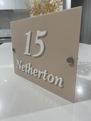 Acrylic house sign