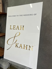 Rectangle Weclome sign 3D names