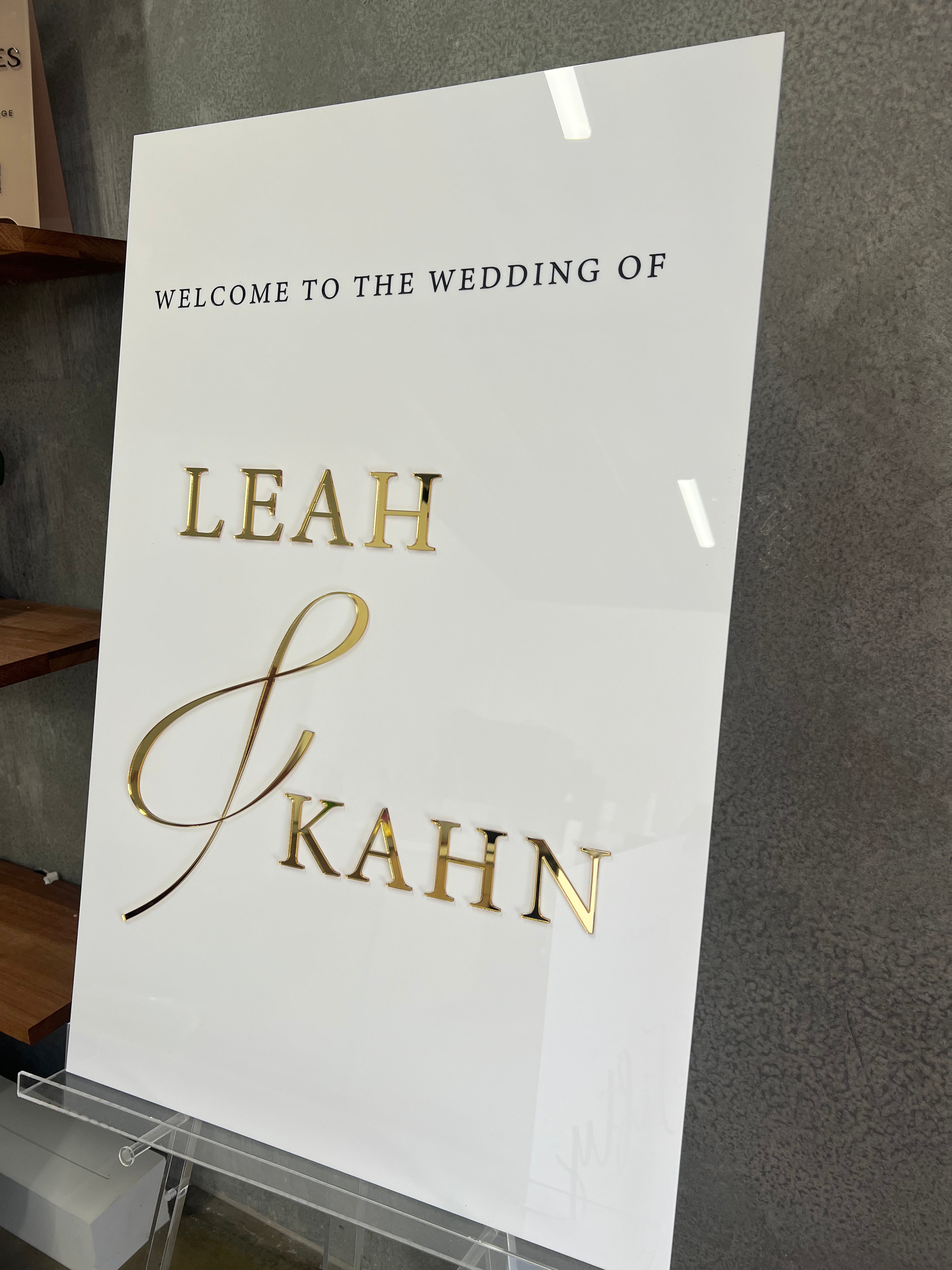 Rectangle Weclome sign 3D names