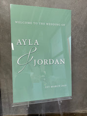 Rectangle Weclome sign 3D names