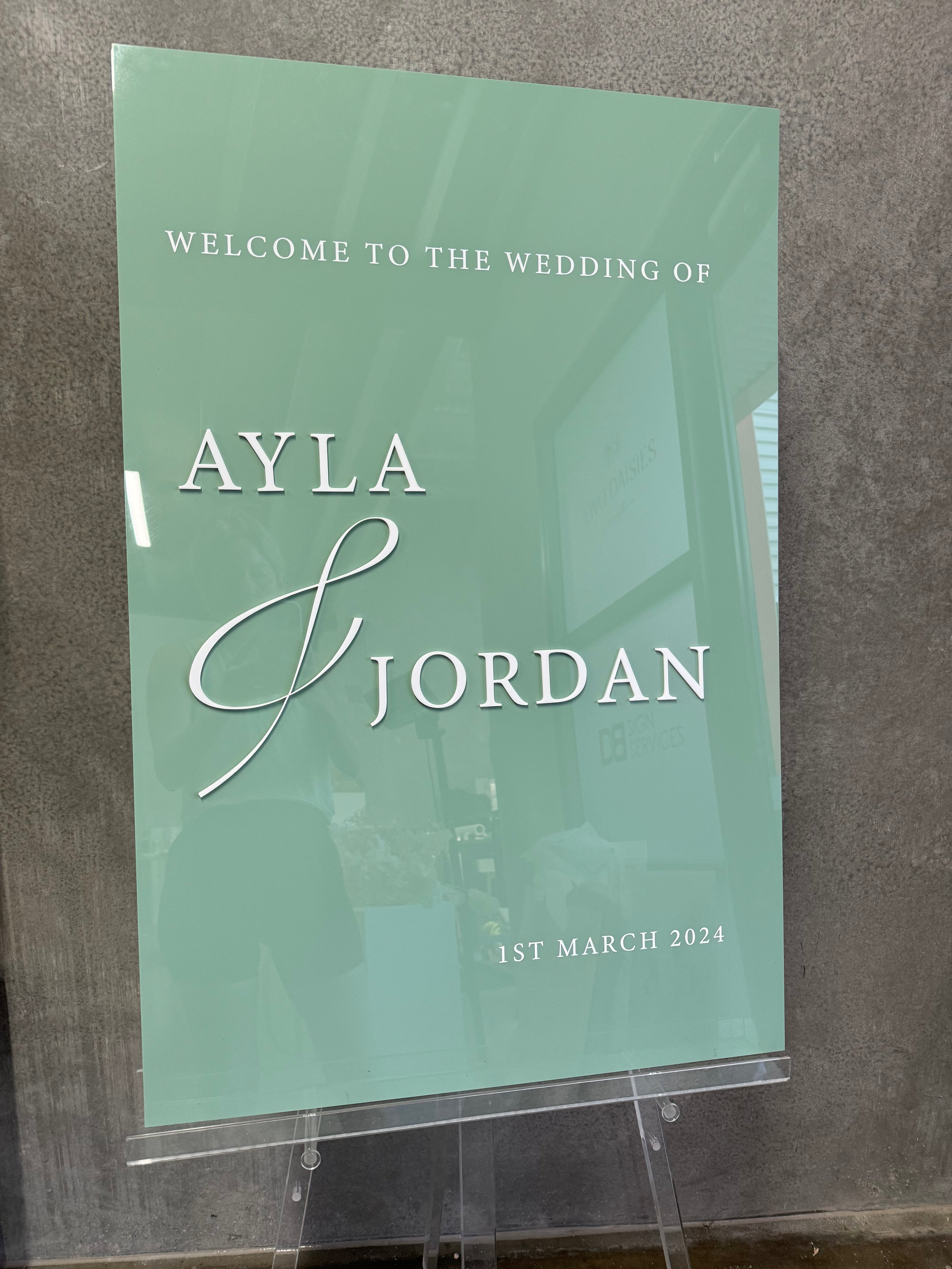 Rectangle Weclome sign 3D names