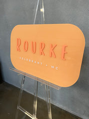 Business Signage with 3D text