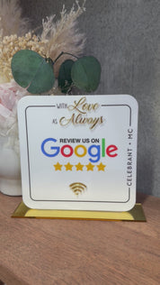 Business signage with NFC tapping