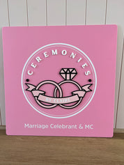 Business Signage with 3D text