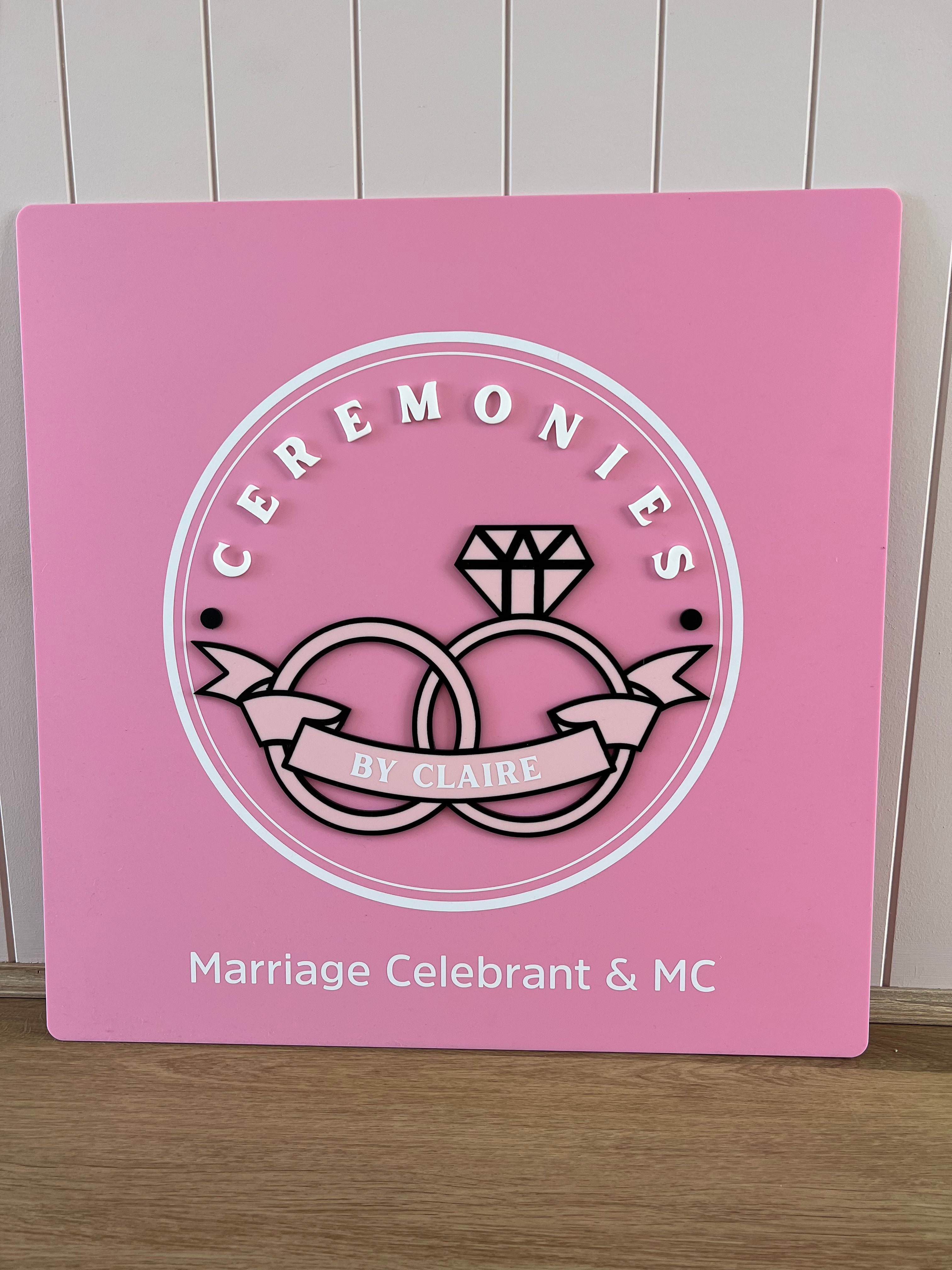 Business Signage with 3D text