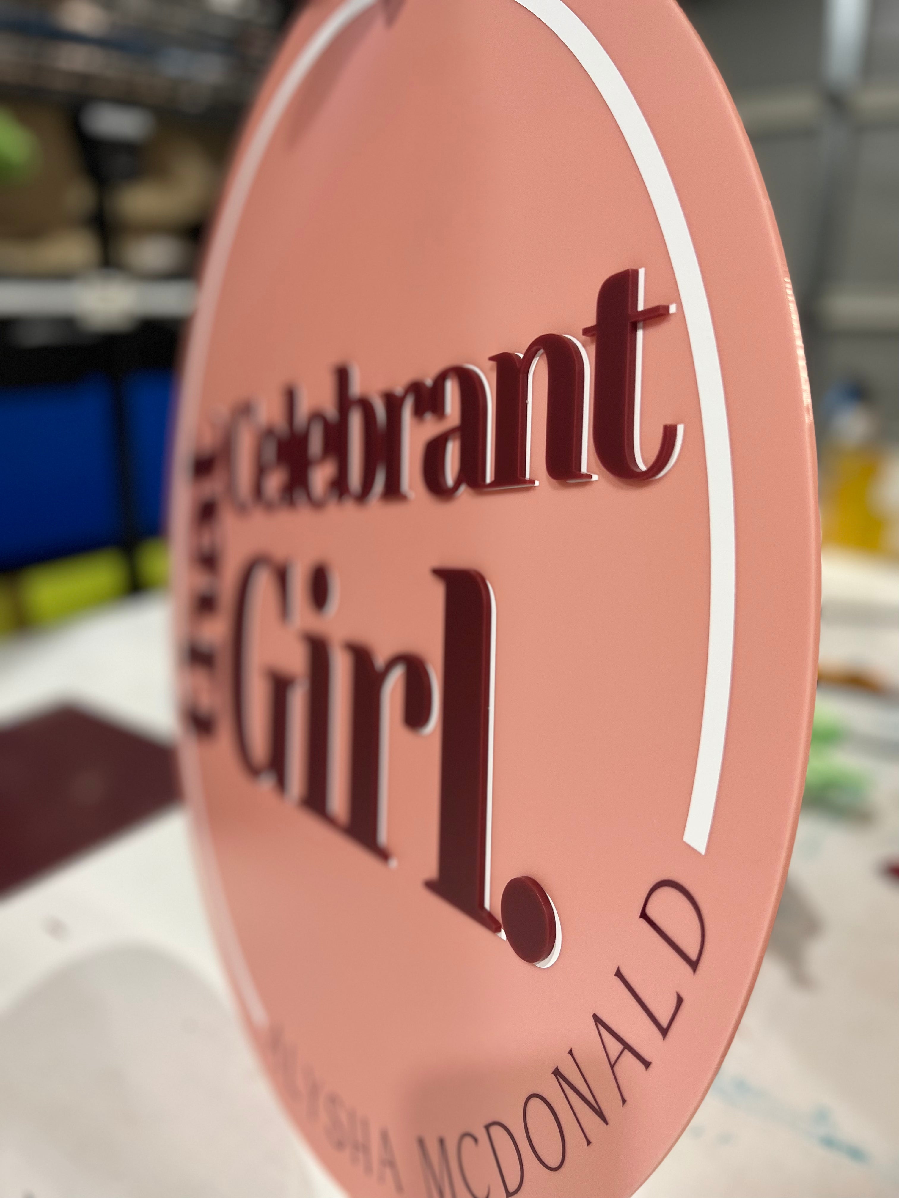 Business Signage with 3D text