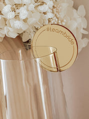 Round acrylic drink tag