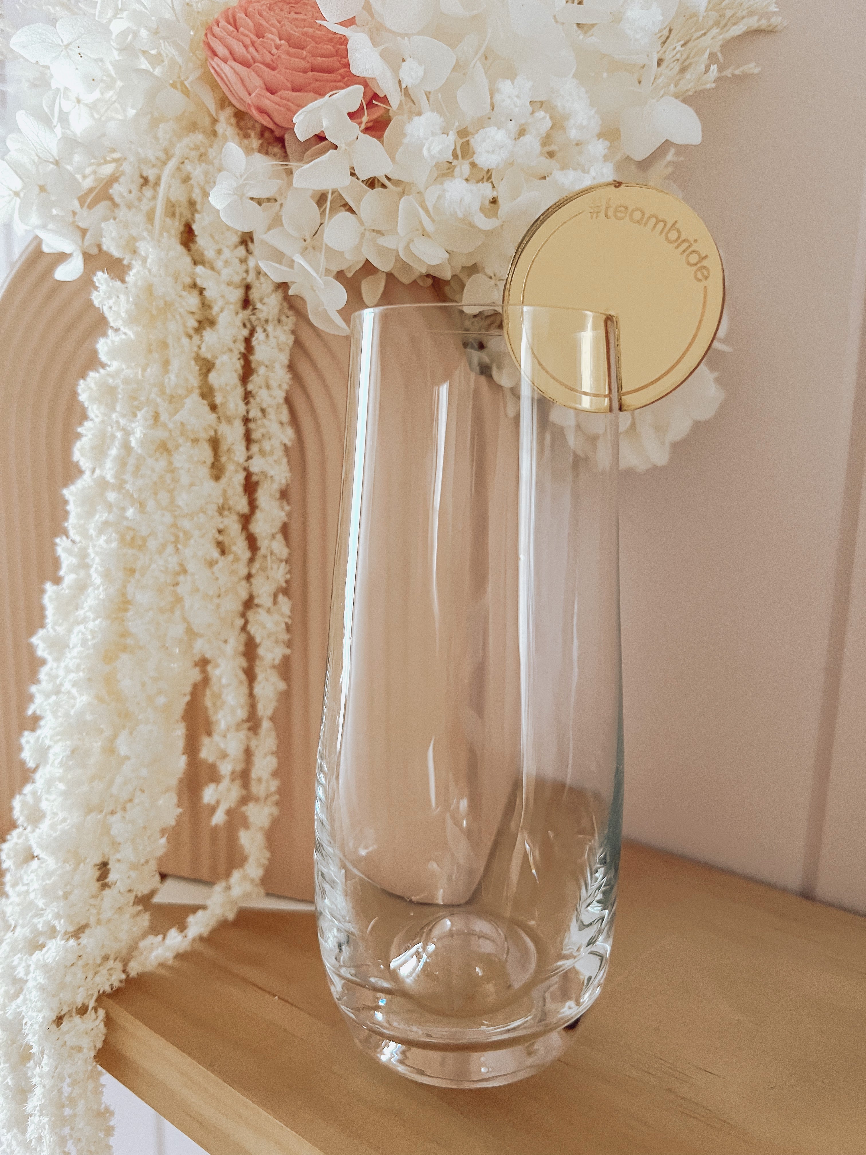 Round acrylic drink tag