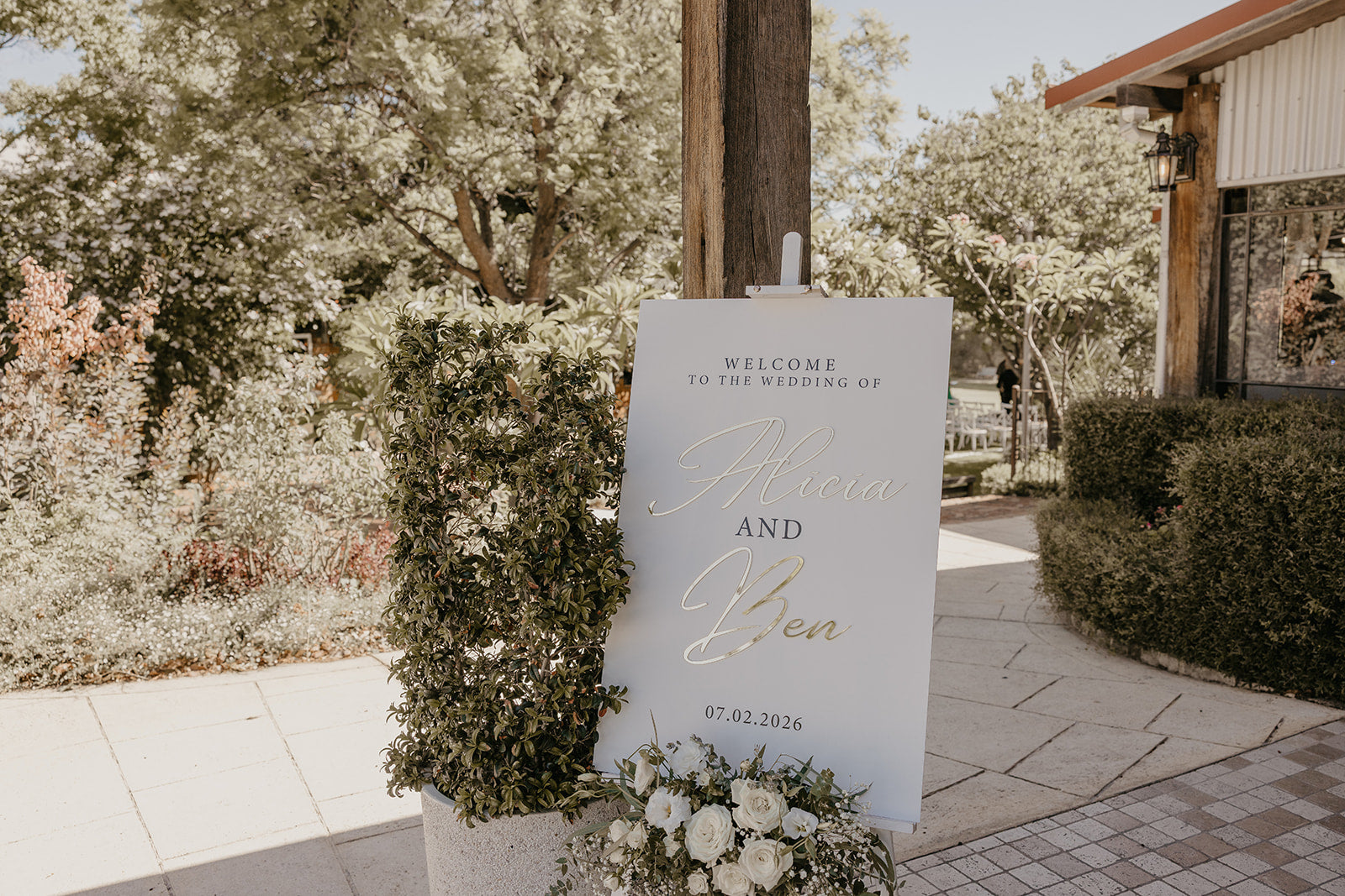 Rectangle Weclome sign 3D names