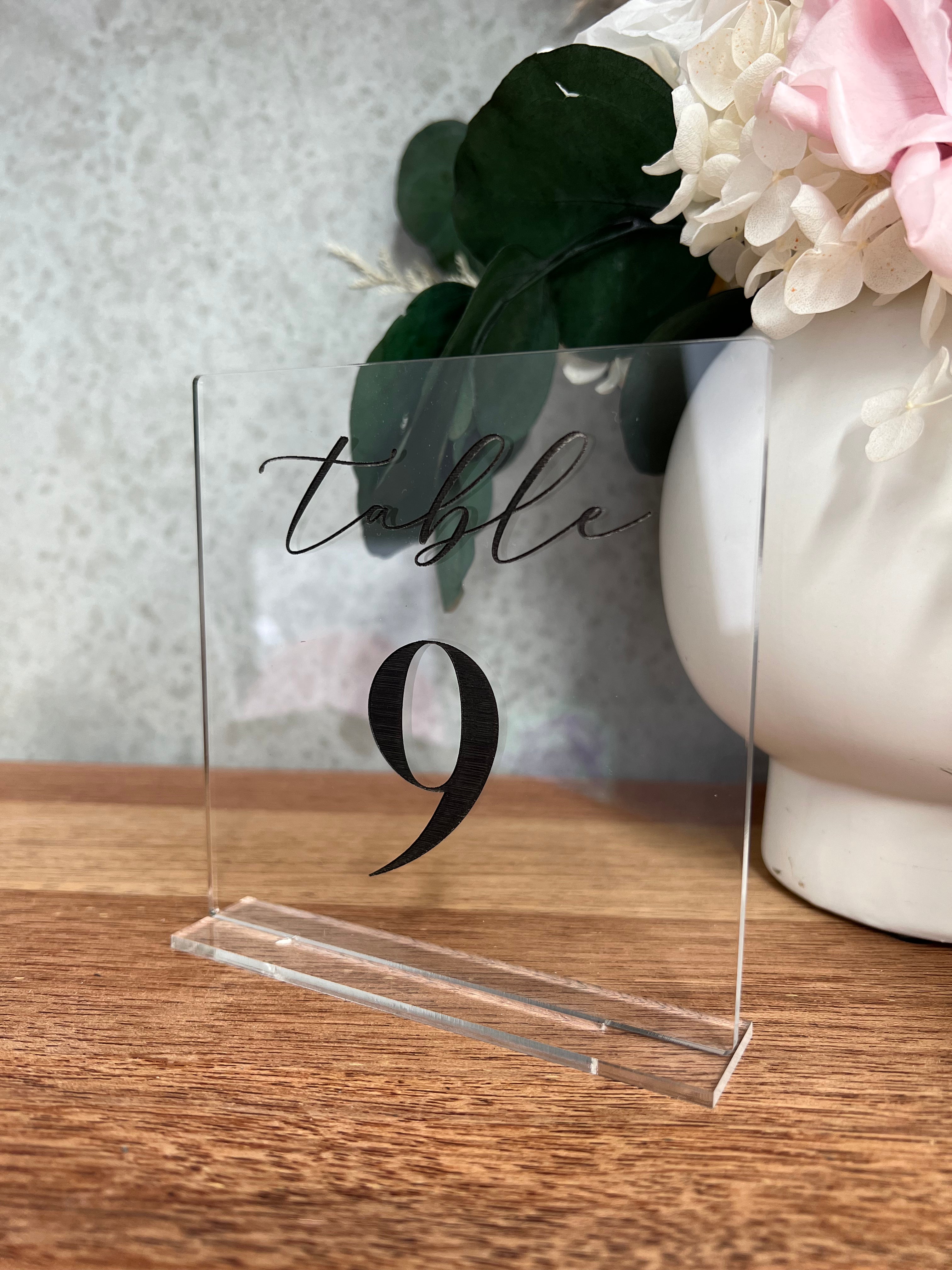 Table numbers 2D text