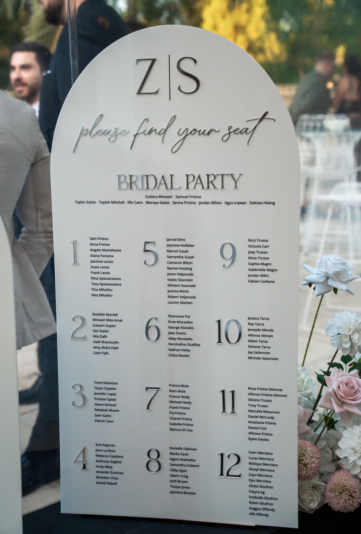 Freestanding welcome and seating chart set bundle