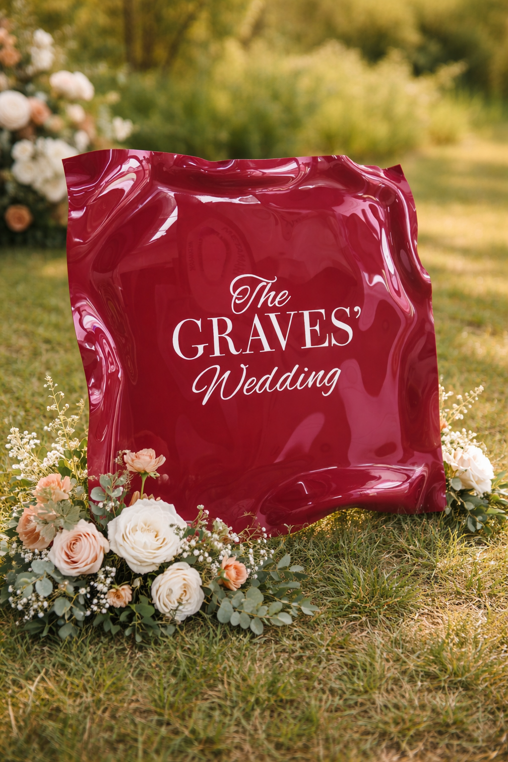 Melted Acrylic Welcome sign