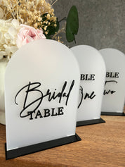 Customised table signs 3D