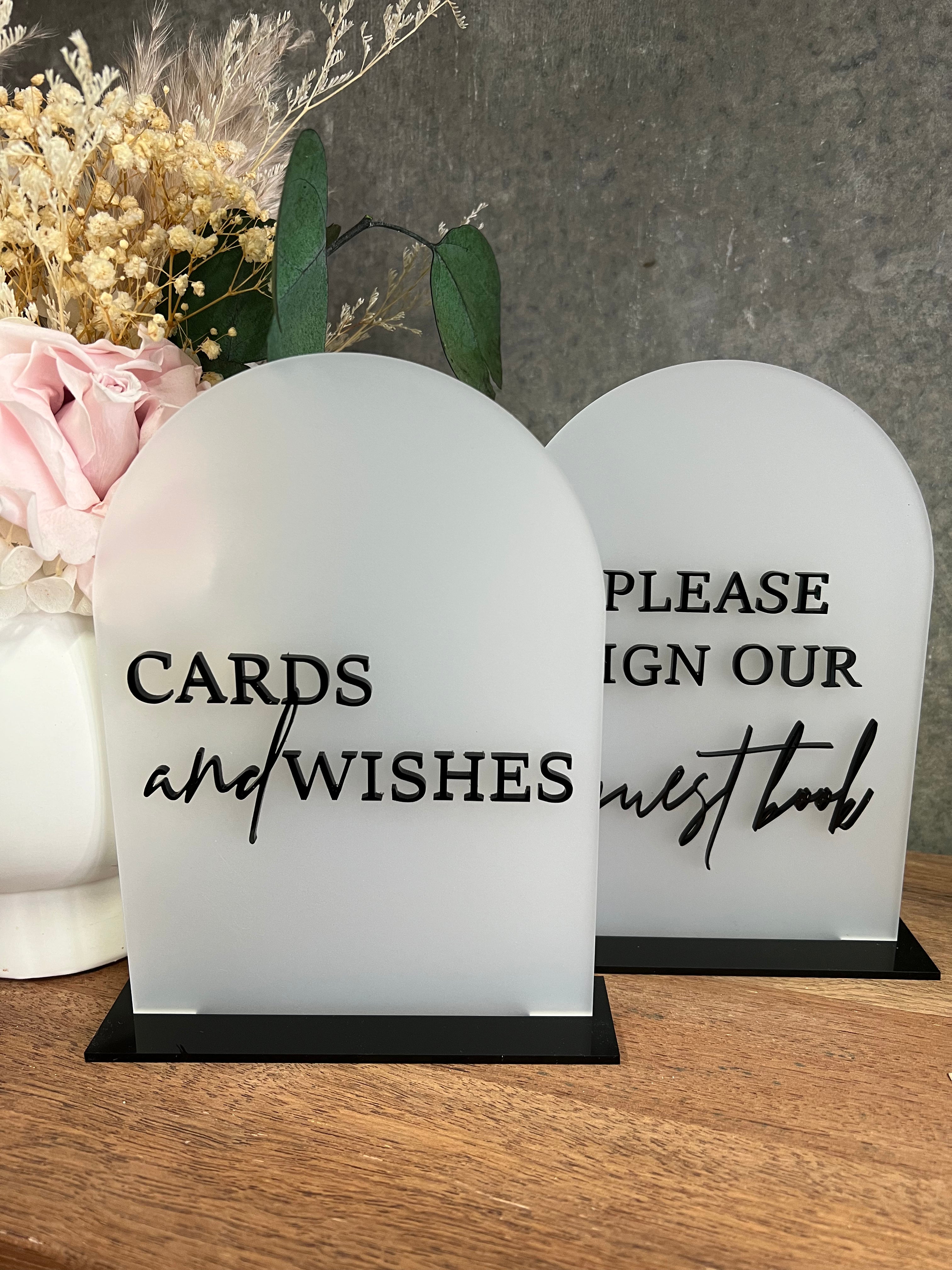 Customised table signs 3D