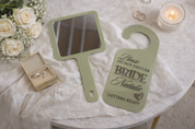 Hand held Mirror and door hanger duo