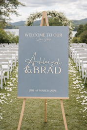 Rectangle Weclome sign 3D names