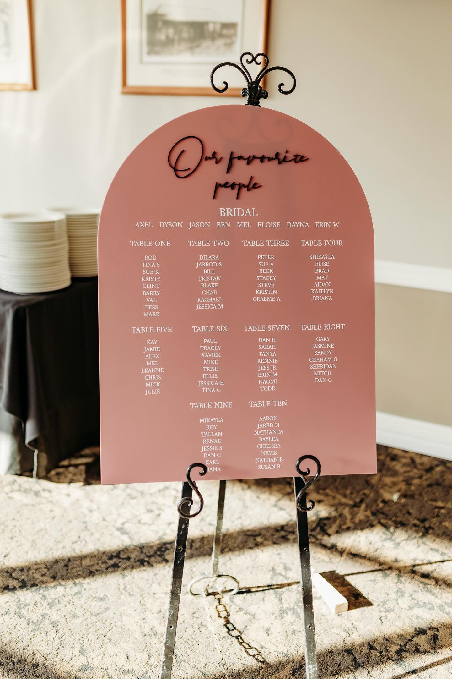 Arch Seating Chart 3D headings