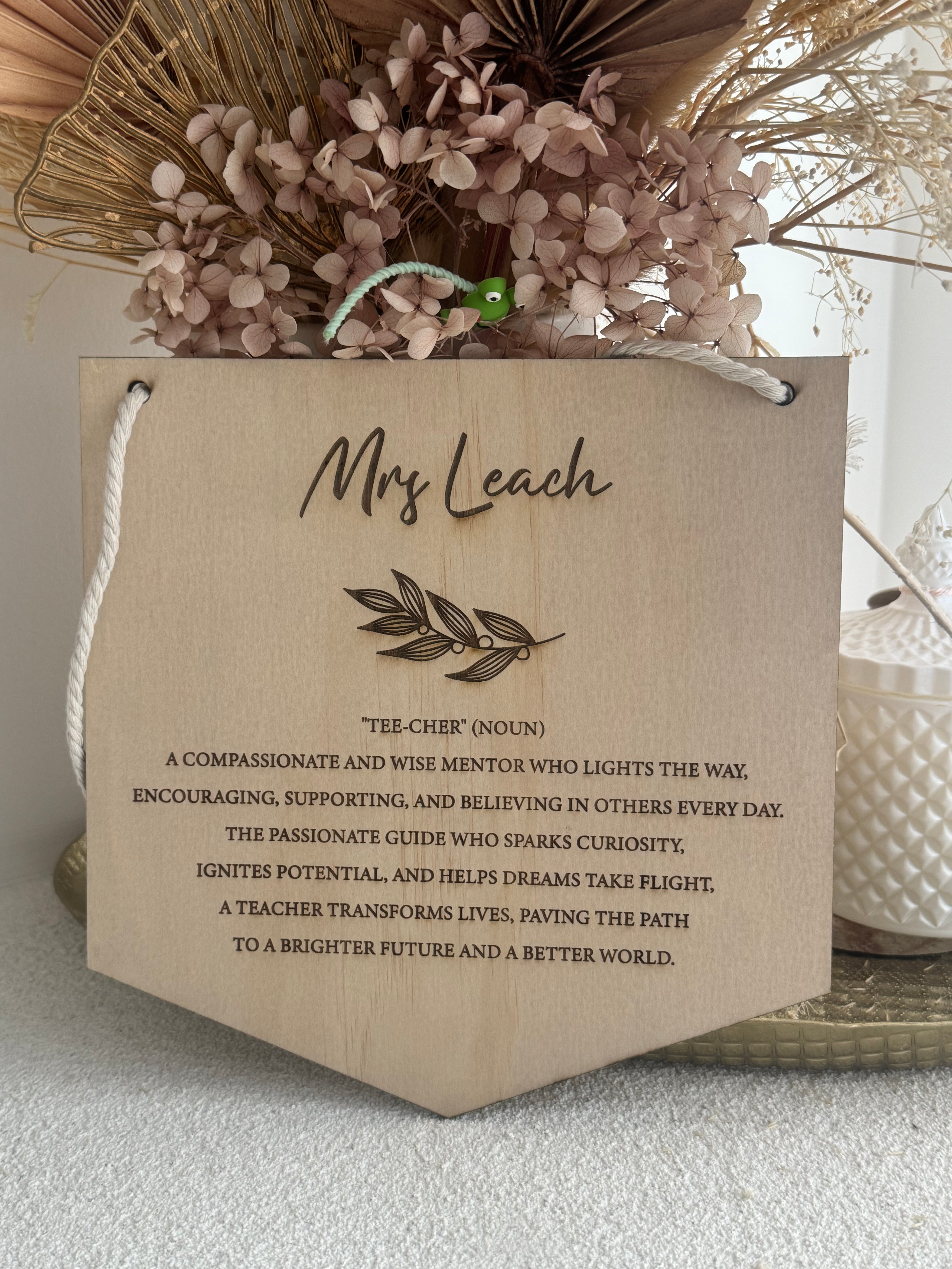 Teacher name and meaning - Gifts that give back