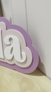 Triple layered name plaque