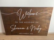 Wedding Welcome Sign - Wood