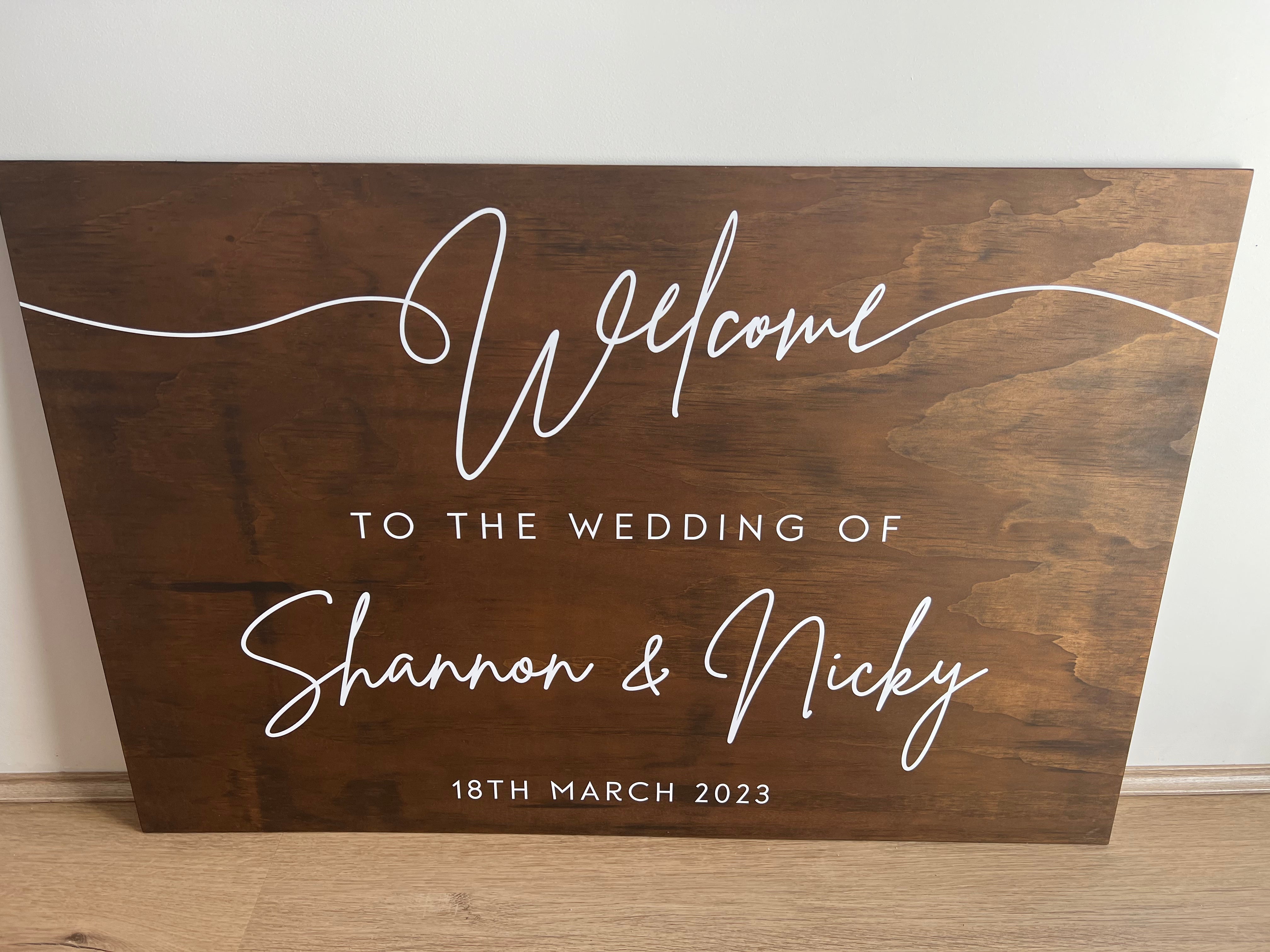 Wedding Welcome Sign - Wood