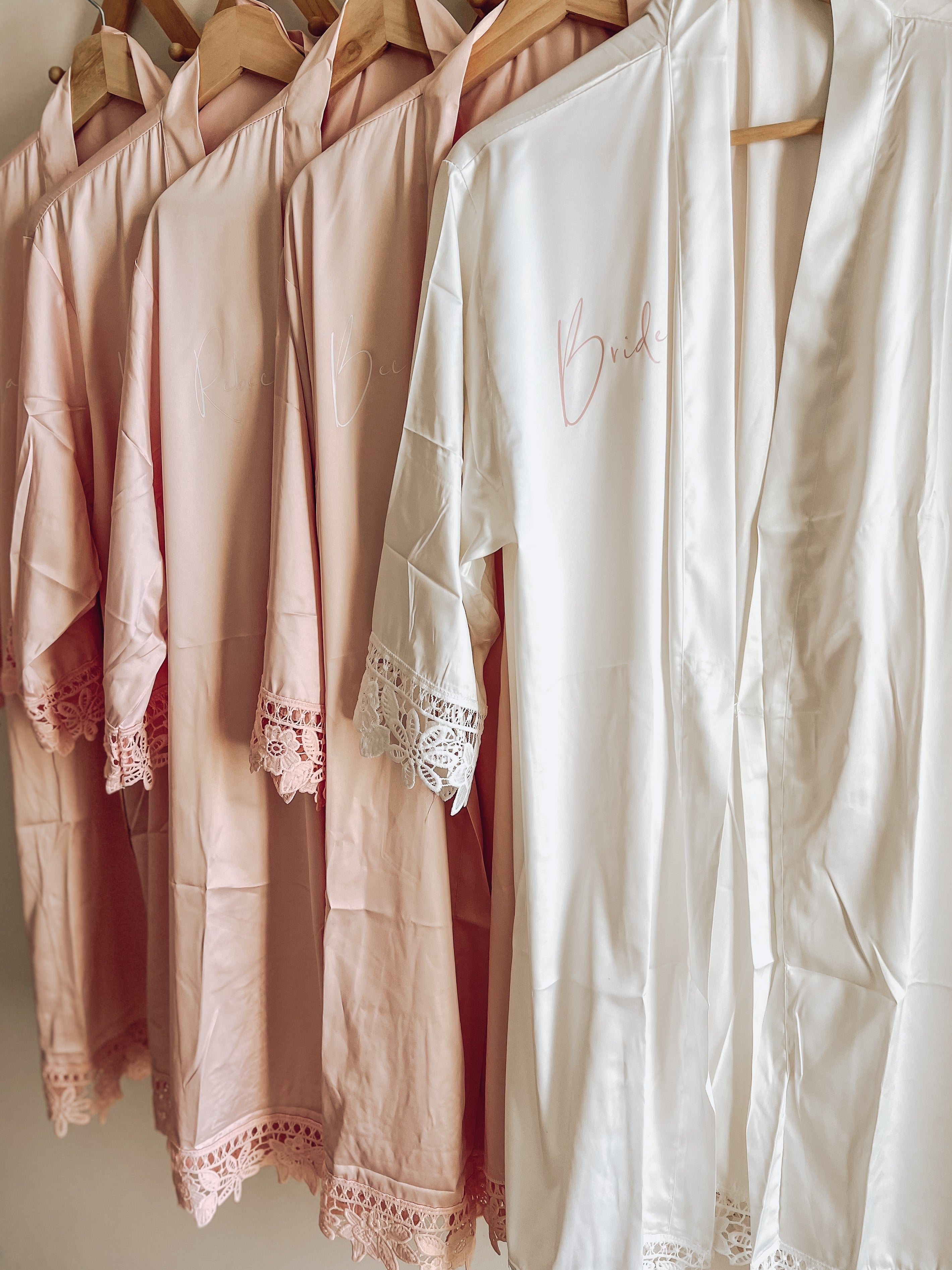 Blank bridal robe